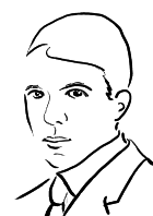 Drawing of William Lawrence Bragg