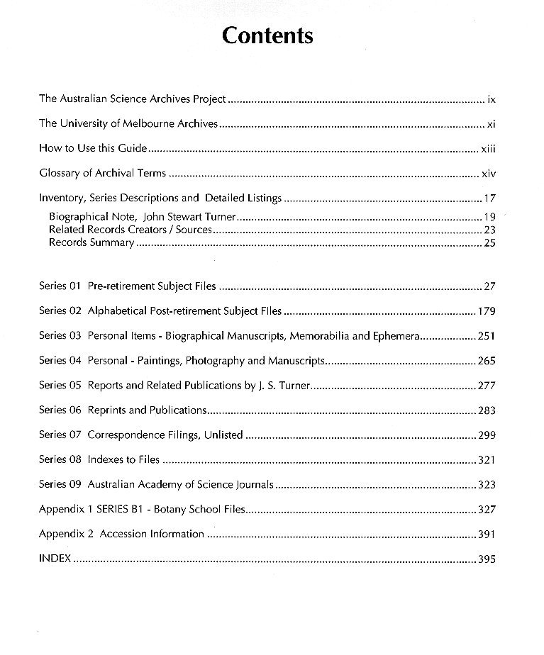 Book Index Format
